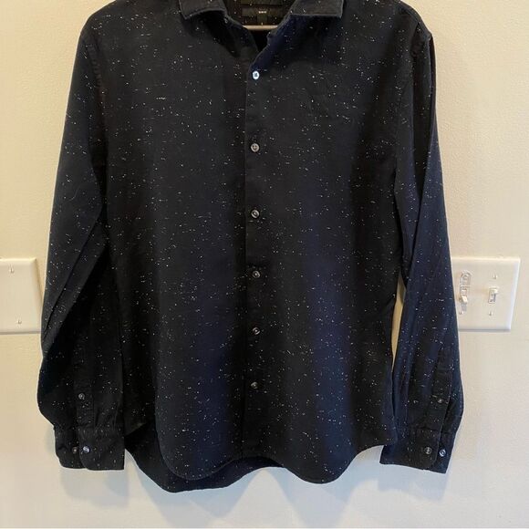 Bonobos men’s Black White Flannel Button Down Slim Fit Shirt size large - Picture 3 of 10